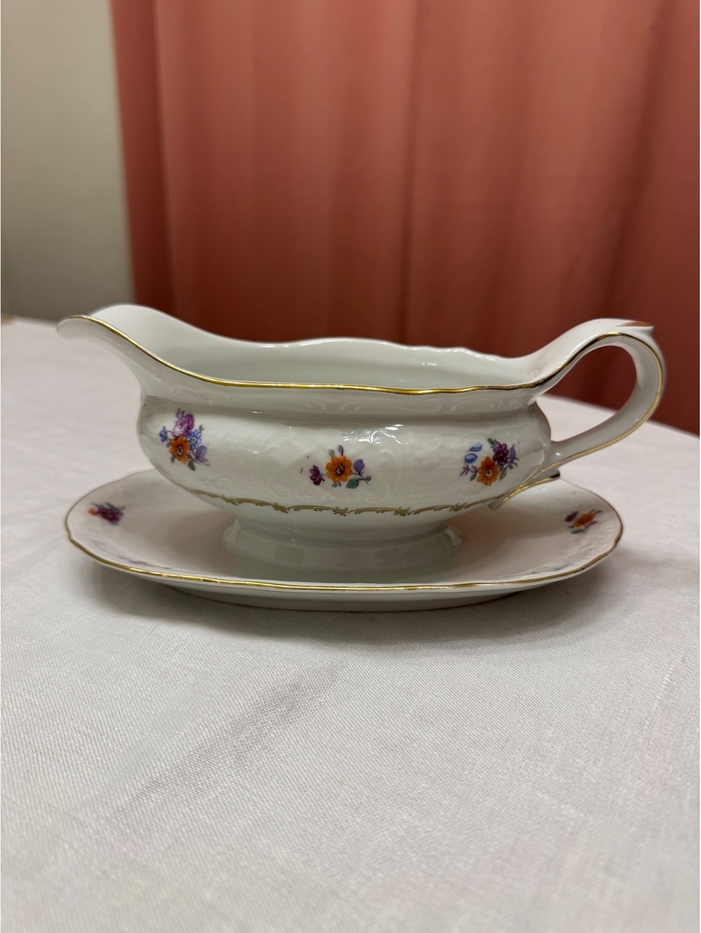 Vintage Schumann Bavaria Porcelain Gravy Boat & Underplate – 1946–1949